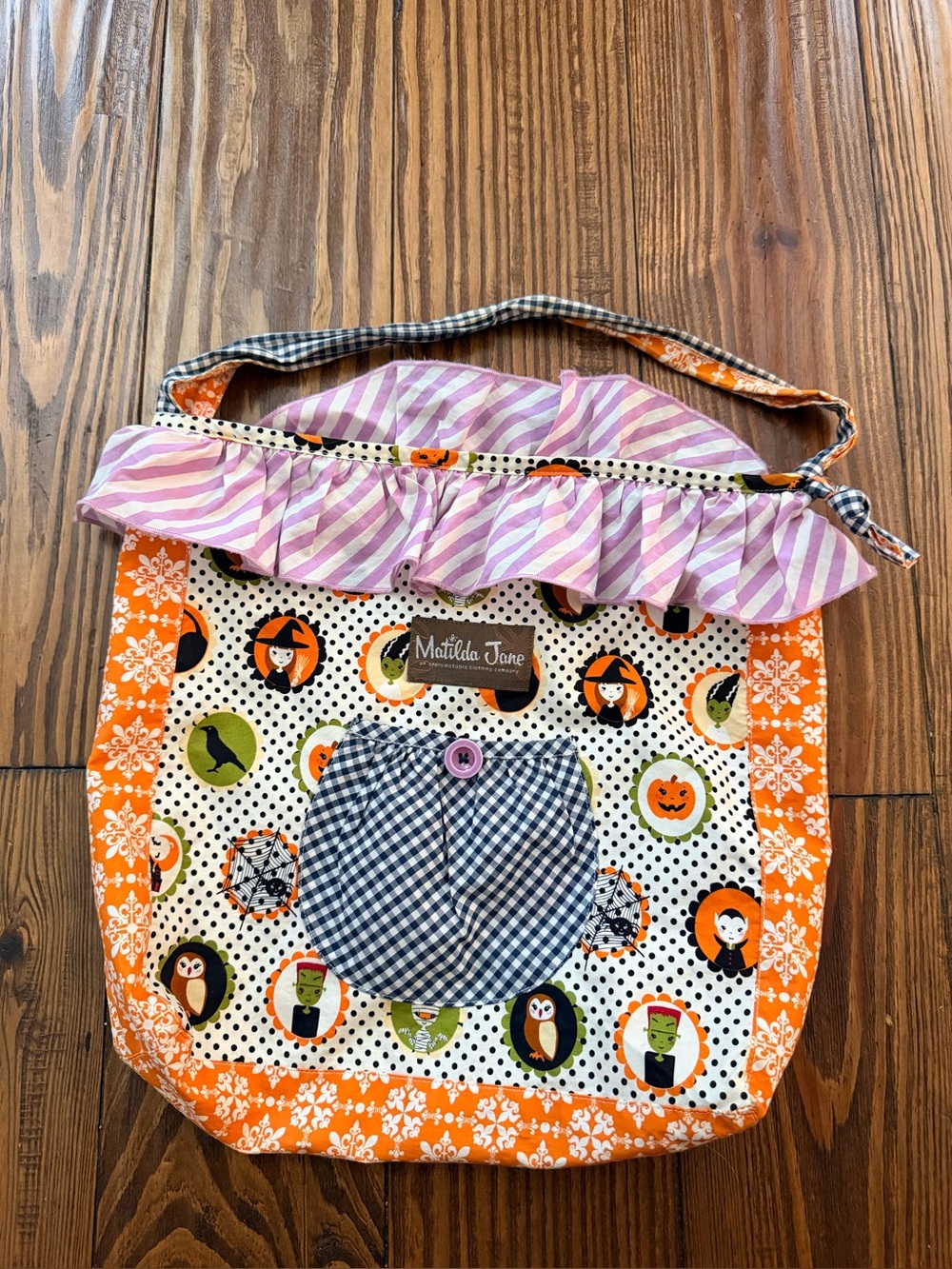 Matilda Jane Orange, Purple & Black Halloween Tote